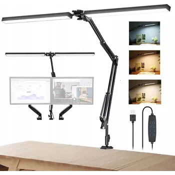 Lampička Černá LED stolní lampa 24W s akumulátorem a stmíváním