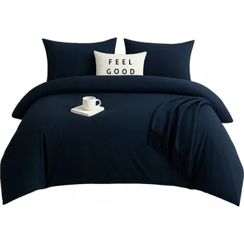 Povlečení Povlečení 160x200 Mikrovlákno +2 Povlaky Komplet na zip – granátové