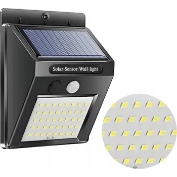 Venkovní osvětlení Solární nástěnné svítidlo černé s pohybovým a soumrakovým senzorem LED 0,2 W