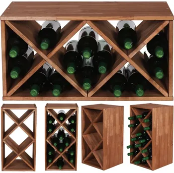 Stojan na víno Modulární stojan na víno RW61 (Police X2) Hnědý