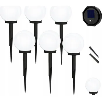 Venkovní osvětlení SOLÁRNÍ ZAHRADNÍ LAMPA ZAPICHOVACÍ BÍLÁ KOULE SVĚTLA KOULE LED 6 ks