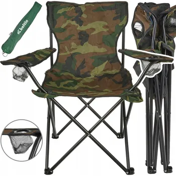 Turistická židle s opěradlem Keltin Maskáčový hnědá