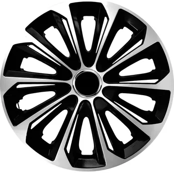 Poklice na kolo 15" NRM EXTRA STRONG SILVER BLACK stříbrno-černé kryty kol 4 ks.