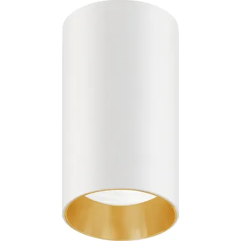 Bodové svítidlo Maclean povrchová montáž / trubice, bodová, kruhová, hliníková, GU10, 55x100mm, bílá / zlatá, MCE458 W/G