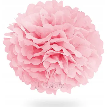 Obraz Velký papírový bambule 50 cm XXL – závěsná dekorace, růžový