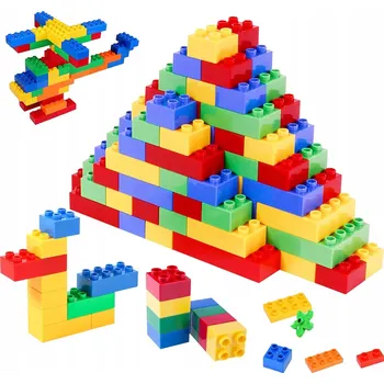 ostatní stavebnice Klasické barevné plastové stavební stavebnice, kreativní sada 240 dílů