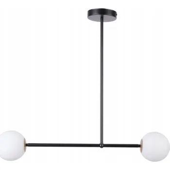 Sigma GAMA 2 ČERNÁ závěsná lampa skleněné stínidlo