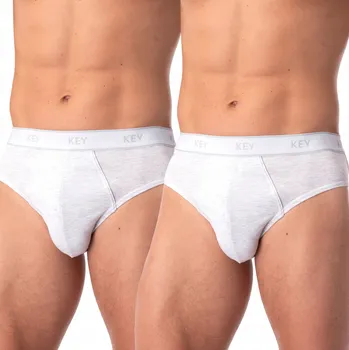 Slipy Pánské slipy Key Mpp 222 B25 A'2 M-2Xl M světle šedé