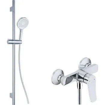 Sprchový set kielle Sprchový set s baterií, tyčí, hadicí a sprchovou hlavicí, chrom - 20627SN110