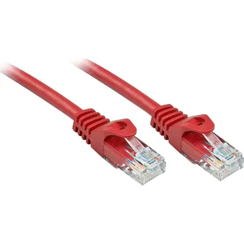 Datový kabel LINDY 48187 RJ45 síťové kabely, propojovací kabely CAT 6 U/UTP 10.00 m červená 1 ks