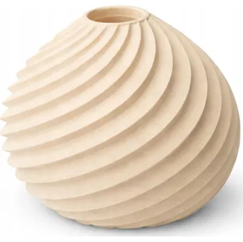 Váza Béžová váza z Plast, 16 cm, Boho styl