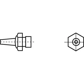 Pájecí hrot Weller R02 horkovzdušná tryska horkovzdušné trysky Velikost hrotů 0.8 mm Obsah 1 ks