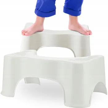 Stolička TOALETNÍ PODNOŽKA PLOŠINA DO KOUPELNY STOLIČKA K ZÁCHODU KOSMETICKÁ STOLIČKA XL