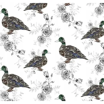 Obraz Plakát Swarovski Card čtverec Etnické kachny v rámečku 1 x 1 cm