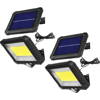 Venkovní osvětlení Solární LED světlo s pohybovým senzorem Maclean, IP44, 5 W, 400 lm, 6000 K, lithiová baterie 1300 mAh, 5,5 V DC MCE438, 2 kusy