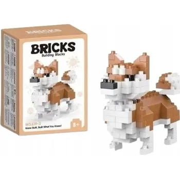 ostatní stavebnice Stavebnice s psem Corgi Sladký pejsek Pes z kostek Kreativní Dárek