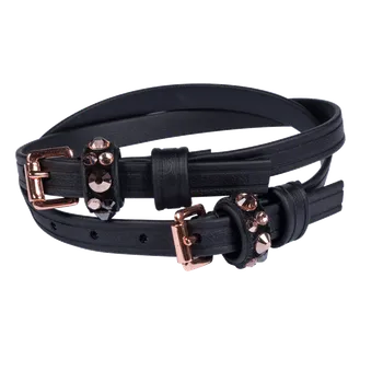 Jezdecké oblečení Řemínky ke špornám -Rosegold Glamour- Style černé