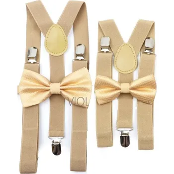 Motýlek Sada béžová / écru ŠLE pánské a dětské + MOTÝLEK pánské a dětské