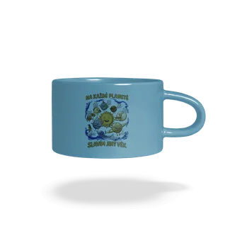 Bastard Věk na planetách hrnek makronka Blue Macaron