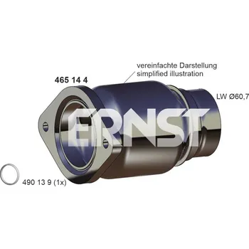 Auto-moto Opravné potrubí, katalyzátor ERNST 465144