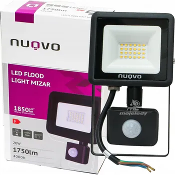 LED reflektor 20W s pohybovým senzorem PIR 4000K Nuovo 1700Lm