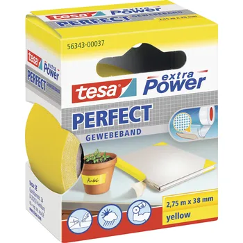 Izolační páska tesa PERFECT 56343-00037-03 páska se skelným vláknem tesa® Extra Power žlutá (d x š) 2.75 m x 38 mm 1 ks