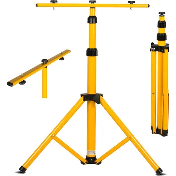 Stativ Dvojitý stativový stojan pro reflektory MCE583 HALOGEN LED, žlutá barva, z oceli, max. výška 1,5m