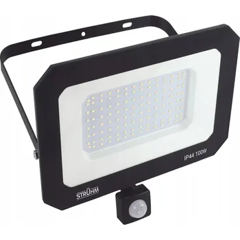 STRUHM LED reflektor s PIR senzorem ASTON 100W černý, neutrální bílá