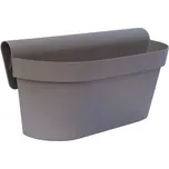 Gardino, truhlík na zábradlí ESPRIT 50 cm, moka