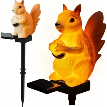 Venkovní osvětlení Solární Zahradní Lampa LED Veverka se soumrakovým senzorem