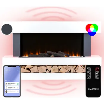 Klarstein Studio LightFire Smart 2000W 121cm Elektrický Dekorativní Krb Bílý (10038383)