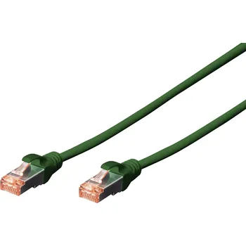 Datový kabel Digitus DK-1644-010/G RJ45 síťové kabely, propojovací kabely CAT 6 S/FTP 1.00 m zelená bez halogenů, kroucené páry , s ochranou, samozhášecí 1 ks