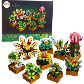 ostatní stavebnice Stavebnice exotické květiny v květináči, 913 dílků