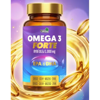 Zdraví Naturprodukt Omega 3 FORTE 1000 mg – rybí olej s vitaminem E (60 kapslí)