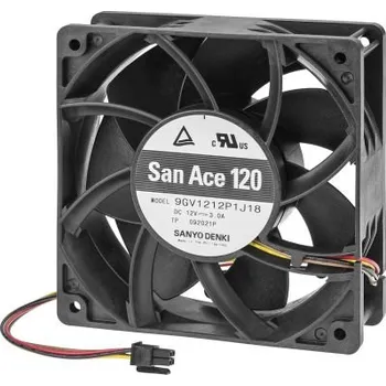 PC ventilátor Axiální ventilátor DC, 120 x 120 x 38mm, průtok vzduchu: 224cfm 36W 10.2 → 13.8 V.