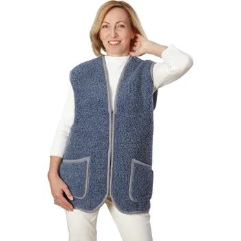 Dámská vesta Wooline Vesta vlněná Alpen jednobarevná, denim Velikost: XL