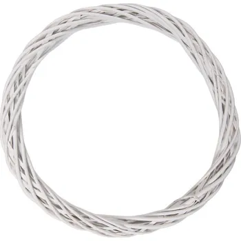 Věnec Bílý ratanový věnec Riet V XL – 50x5 cm