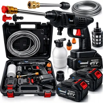 Vysokotlaký čistič Ondragon Aku tlaková myčka 48V, 2× akumulátor 5Ah, kufr, 3 režimy tlaku