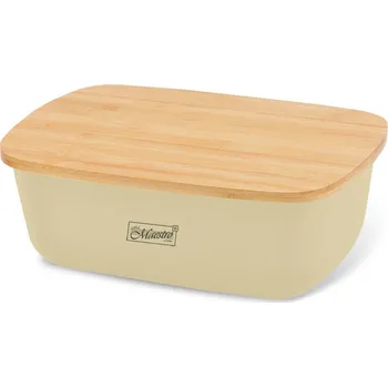 chlebník Chlebník Maestro, bambusové víko, 35 x 24 x 12 cm, MR-1776-IVORY