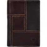 Kožené pouzdro na doklady nebo peněženka bez drobných 513-2220A black/brown, Arwel