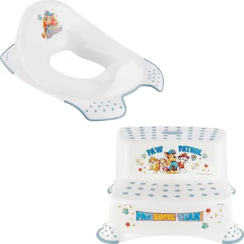 WC sedátko Protiskluzový kryt záchodového prkénka Psi Patrol - Paw Patrol+ Protiskluzová plošina Psi Patrol, bílá, max. 120 kg