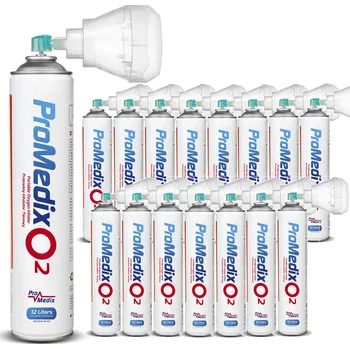 Inhalátor Přenosný 99,4% inhalátor kyslíku v plechovce Promedix 12L, PR-994, 16 kusů