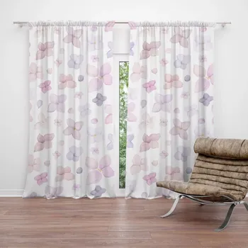 Závěs Sablio Závěs Malé fialové květy: 2ks 140x250cm