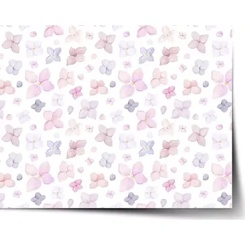 Plakát Sablio Plakát Malé fialové květy - 90x60 cm