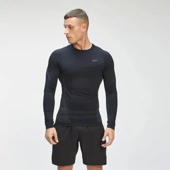 MyProtein Pánské tričko s dlouhým rukávem Tempo Seamless Top černá, XL