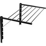 Nástěnný koupelnový sušák na prádlo ABJ Majka (60 cm, černý)