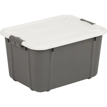 Úložný box BranQ Velur 16l skladovací nádoba s víkem tmavě šedá