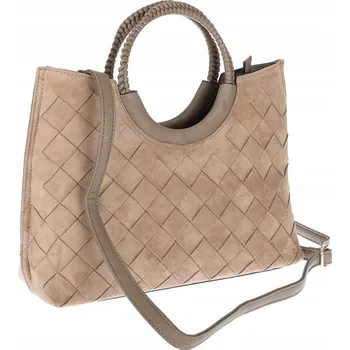 Kabelka Dámská semišová kabelka kufřík Kabelka Přes Rameno elegantní malá 4192 Béžová