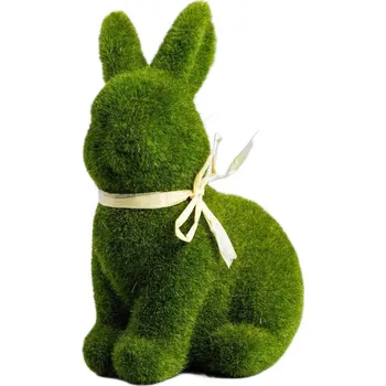 Obraz Figurka zajíce POLY, zelená, 8x6x12 cm HOMLA