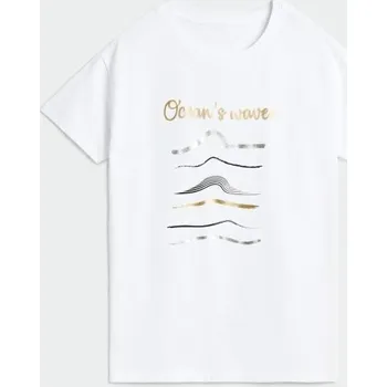 Sinsay - Tričko s potiskem - bílá - 8343J-00X - 8343J-00X-XXS-1